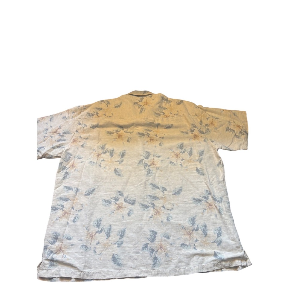 Pendleton Mens Silk Tropical Floral Short Sleeve Button down resort vacation L - Picture 8 of 10